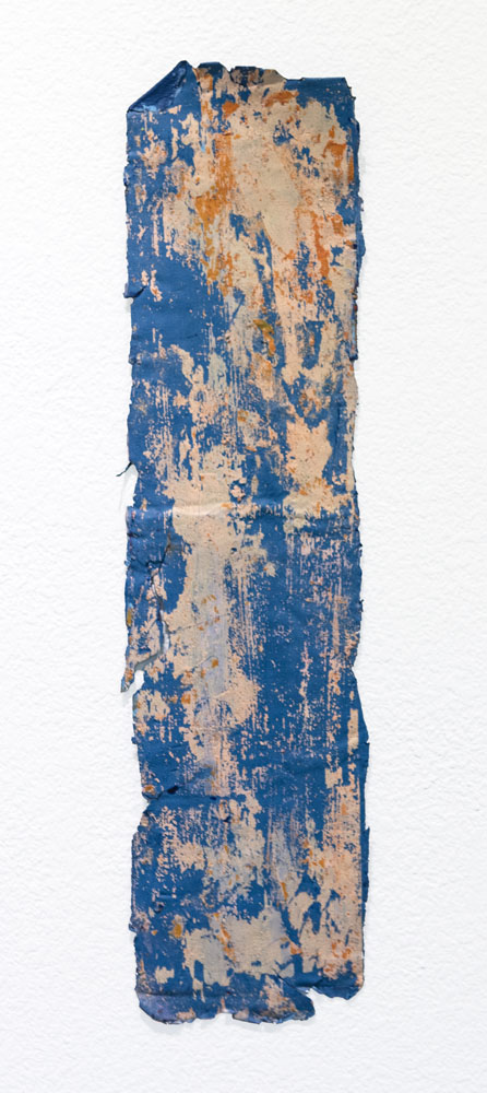 Traces and Residues: Light Orange on Blue #01