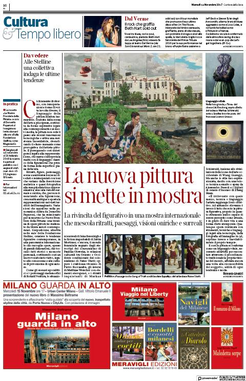 Corriere Della Sera Milano – La Nuova Pittura Si Mette In Mostra (Natee Utarit)