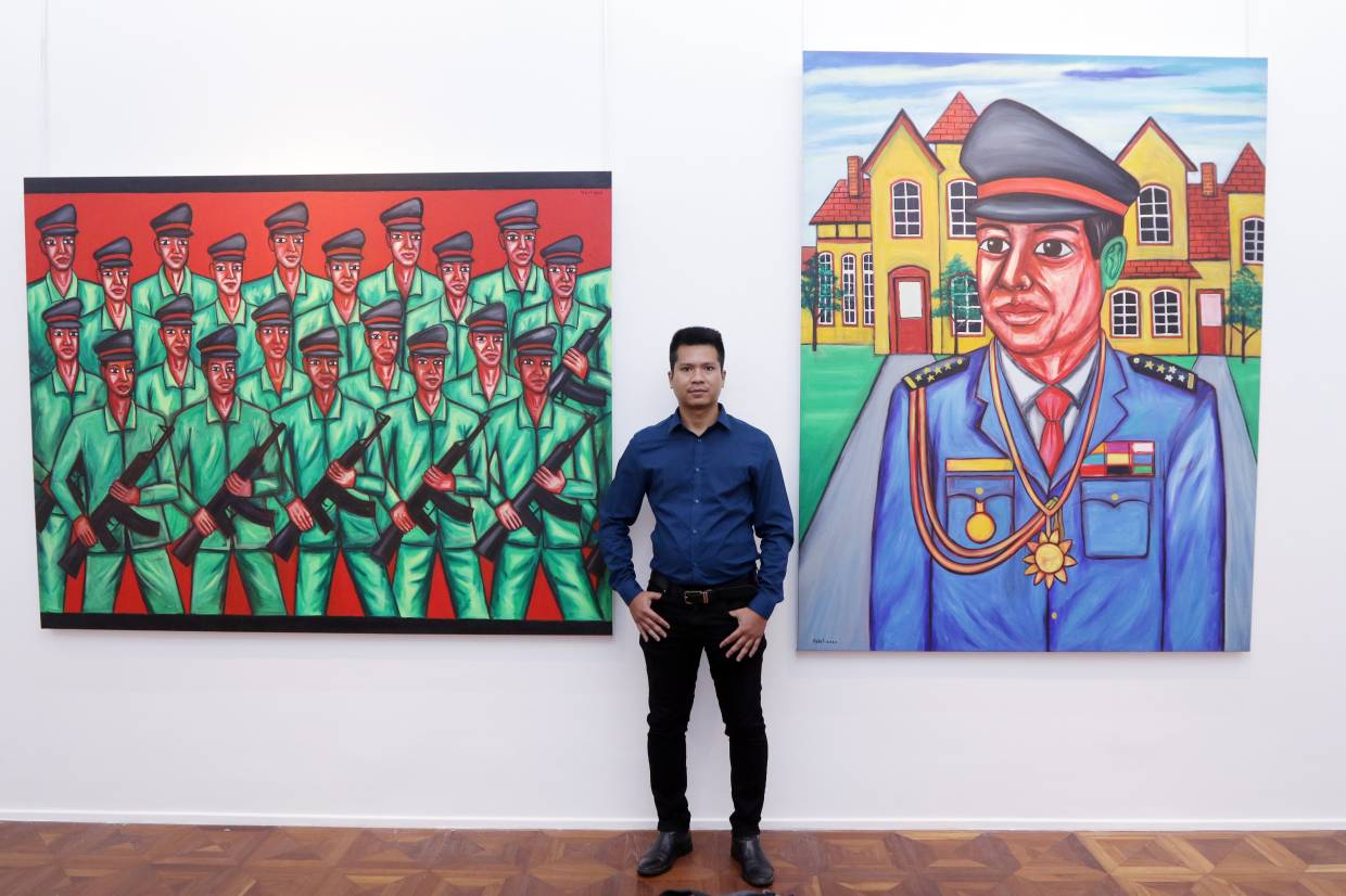 The Star – Cambodian Painter Pen Robit Offers Snapshots of Reality Through His Colourful Art