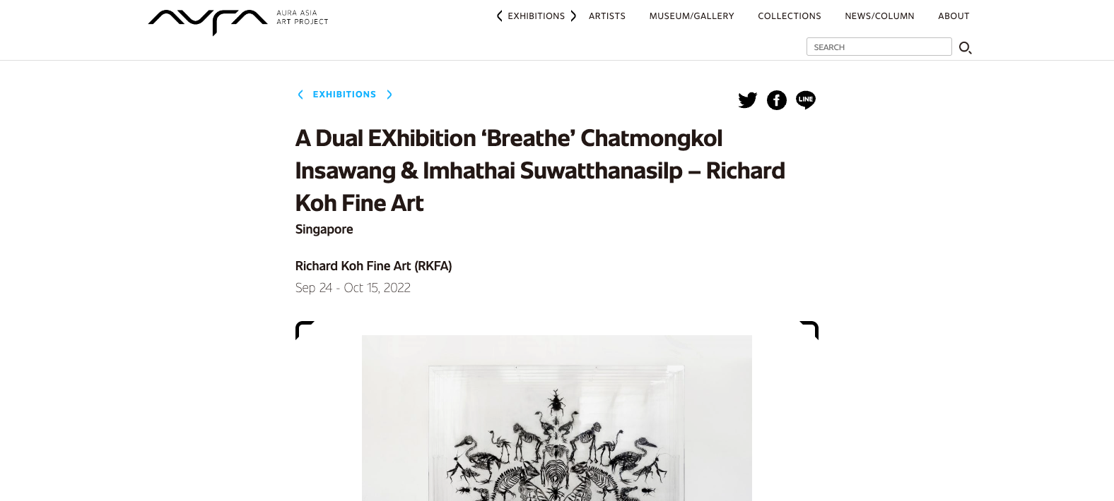 Aura Asia Art Project – A Dual Exhibition ‘Breathe’ Chatmongkol Insawang & Imhathai Suwatthanasilp