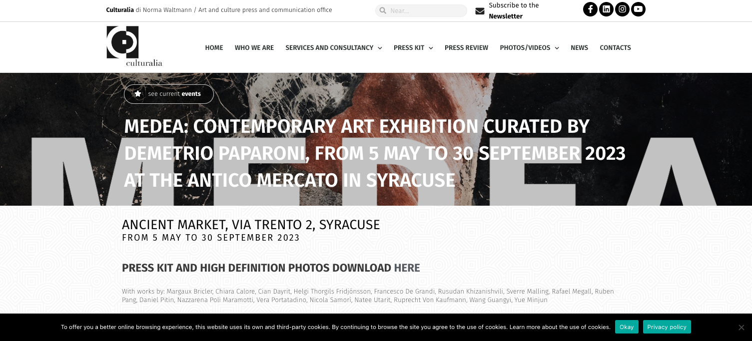 Culturalia – MEDEA: CONTEMPORARY ART EXHIBITION CURATED BY DEMETRIO PAPARONI, FROM 5 MAY TO 30 SEPTEMBER 2023 AT THE ANTICO MERCATO IN SYRACUSE