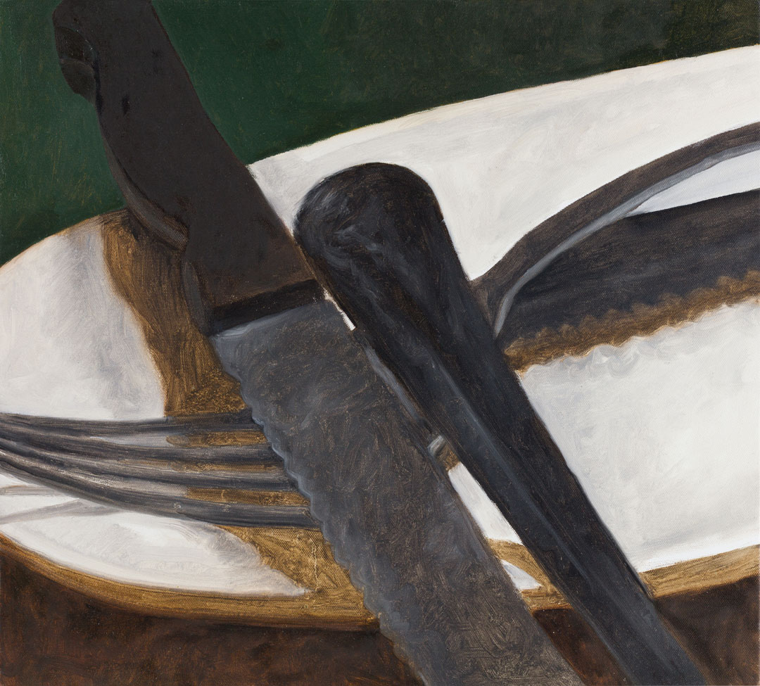 Plate, spoon and fork No.4