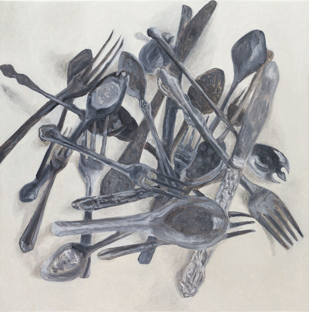 Plate, spoon and fork No.6