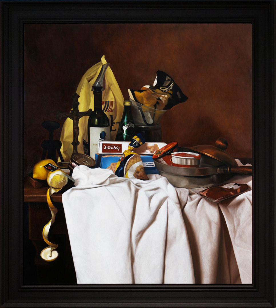 Still Life with Grocery Food and Opus One