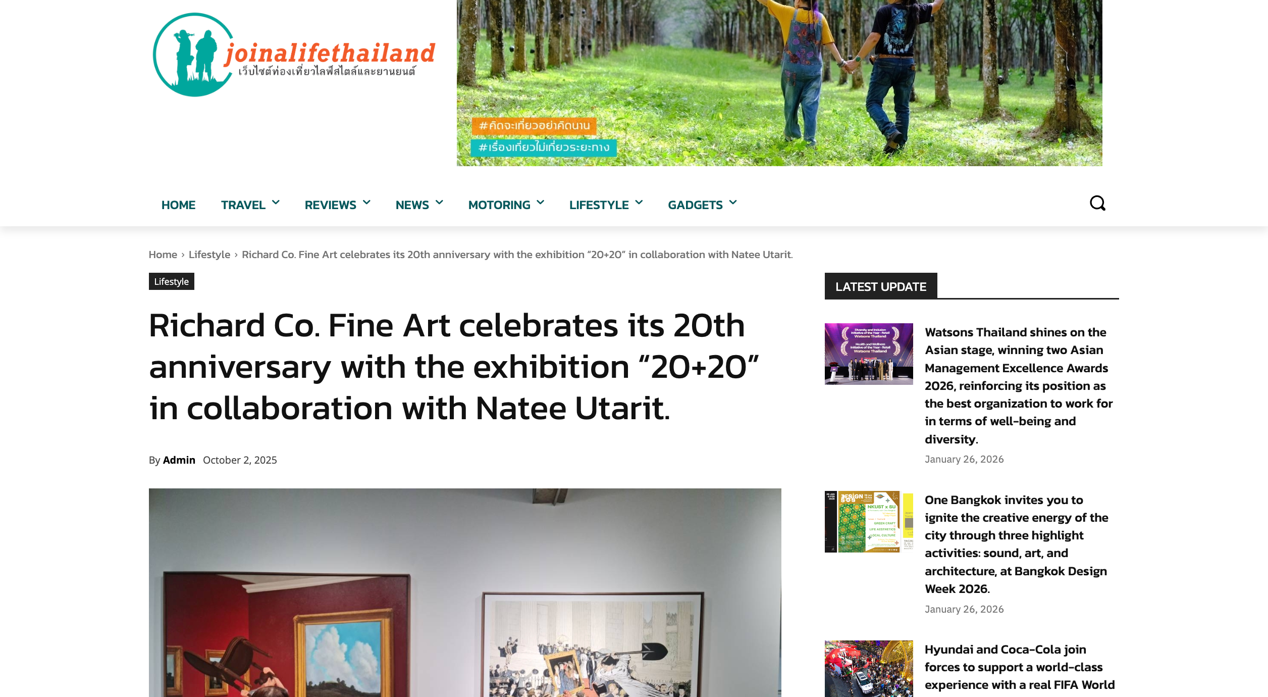 joinalifethailand – Richard Koh Fine Art celebrates its 20th anniversary with the exhibition “20+20” in collaboration with Natee Utarit