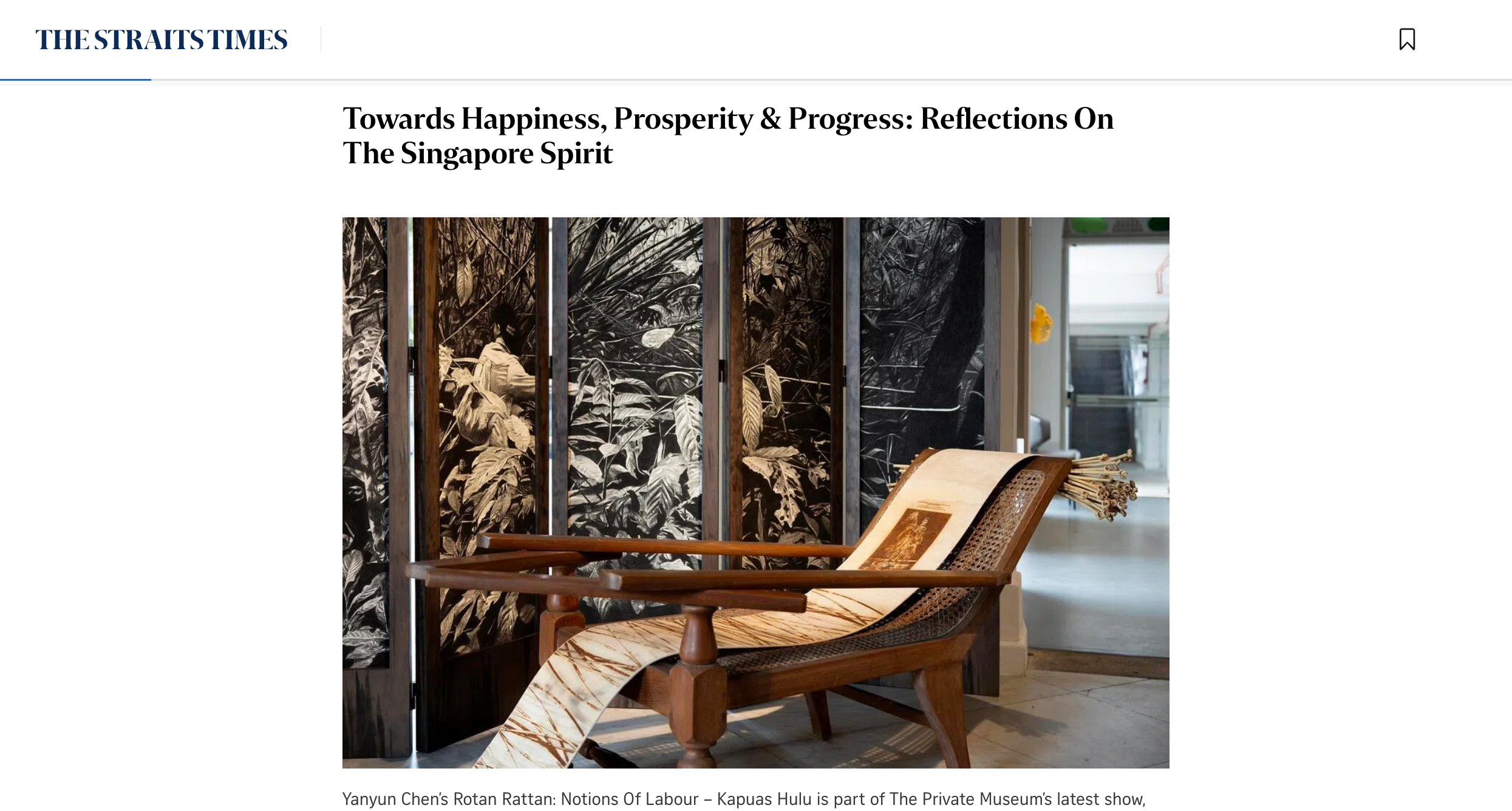 The Business Times – Arts Picks: Teater Ekamatra’s Yusof: Portrait Of A President, The Private Museum’s SG60 art exhibition