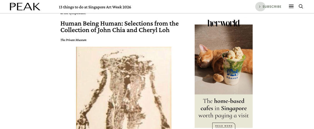 THE PEAK – 13 things to do at Singapore Art Week 2026