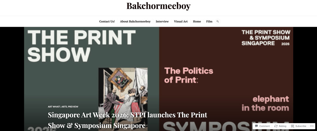 Bakchormeeboy – Singapore Art Week 2026: STPI launches The Print Show & Symposium Singapore