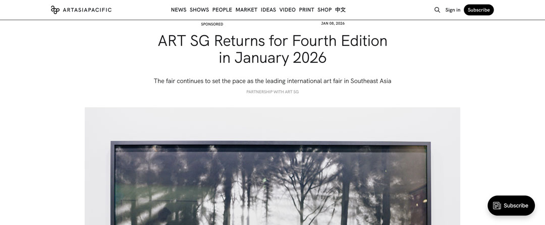 Art Asia Pacific – ART SG Returns for Fourth Edition in January 2026
