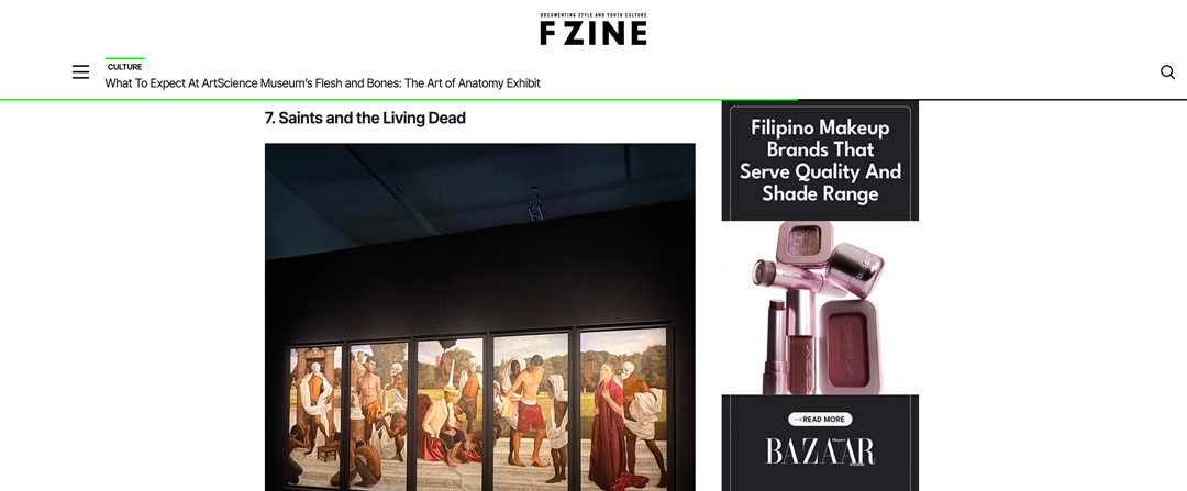 FZINE – What To Expect At ArtScience Museum’s Flesh and Bones: The Art of Anatomy Exhibit