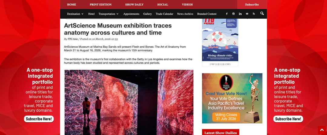 TTG ASIA – ArtScience Museum exhibition traces anatomy across cultures and time