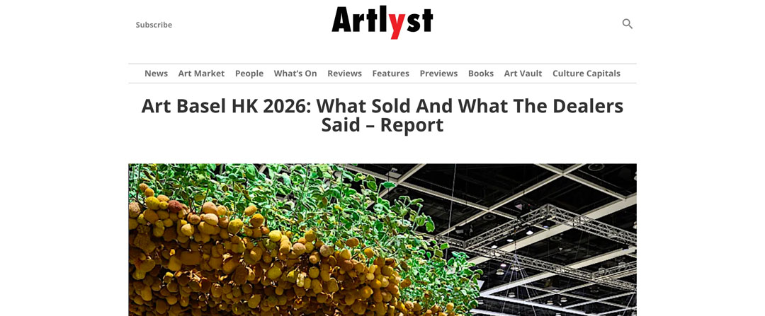 Artlyst – Art Basel HK 2026: What Sold And What The Dealers Said – Report