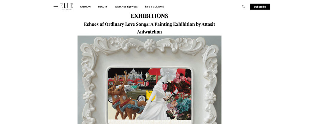ELLE Singapore – EXHIBITIONS – Echoes of Ordinary Love Songs: A Painting Exhibition by Attasit Aniwatchon