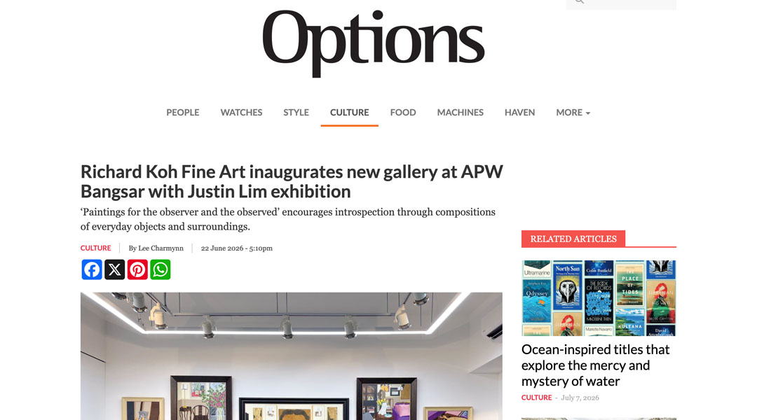 Options – Richard Koh Fine Art inaugurates new gallery at APW Bangsar with Justin Lim exhibition