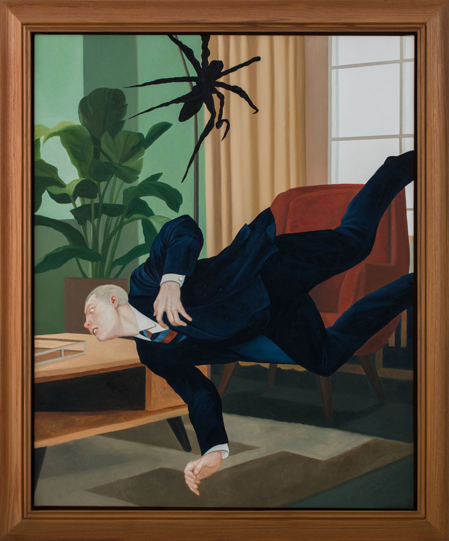 One morning, When an art collector woke from troubled dreams, He found himself transformed in his bed into a horrible vermin
